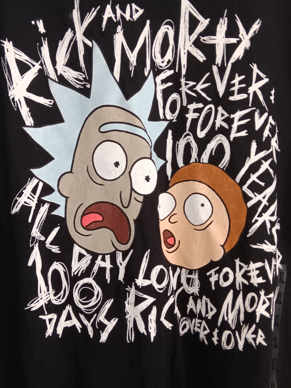 Rick and Morty Black Graphic Wall Art Print